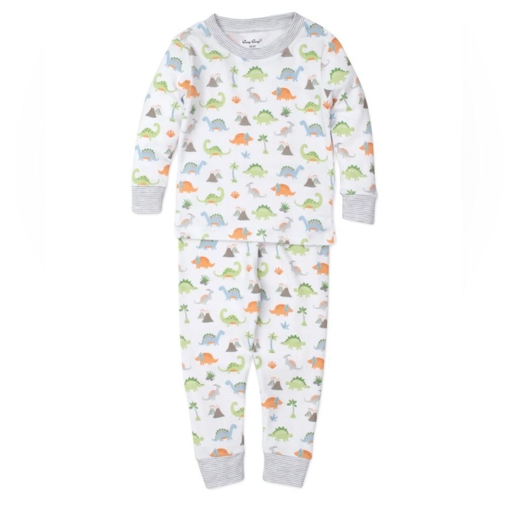 Kissy Kissy Boys 6 Dino Frontier Pajama FULL SET Dinosaur Volcano Print Lounge